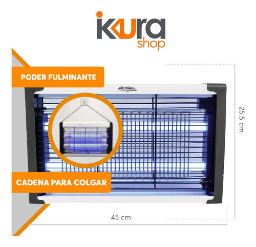 Eliminador De Mosquitos Led 15w Mosquito Killer Adir 2199 Blanco
