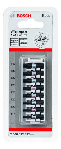 Bosch Professional 8pcs. Screwdriver Bit Set Torx (control D