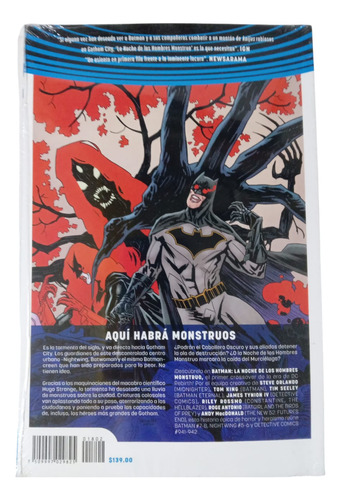 Dc, Rebirth Batman La Noche De Los Hombres Monstruo.