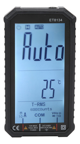 Multímetro Multifunción Et8134 Lcd Con Alarma Automática 10a
