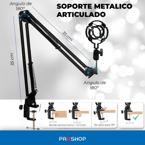 Microfono Condensador Condenser Profesional Estudio Bm900 !