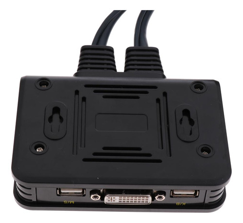 Conmutador Kvm Usb Dvi De 2 Puertos Con Cable Para De Ratón