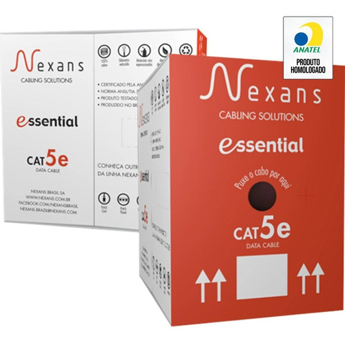 Imagem 4 de 4 de Caixa Cabo Rede Nexans 305 Metros Utp Cmx 4 Par 100% Cobre