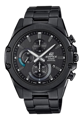 Reloj Casio Edifice Efr-s567dc-1a Acero Pavonado Zafiro Color de la malla Negro Color del bisel Negro Color del fondo Negro