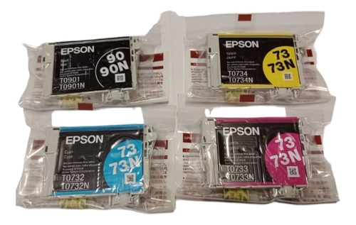 Combo Epson 90 + 73 Los 3 Colores C92 Cx5500 Cx5600 Tx100
