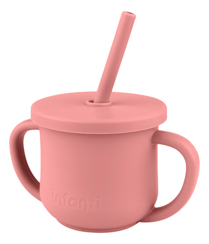 Vaso 2 En 1 Con Asas Rojo Infanti
