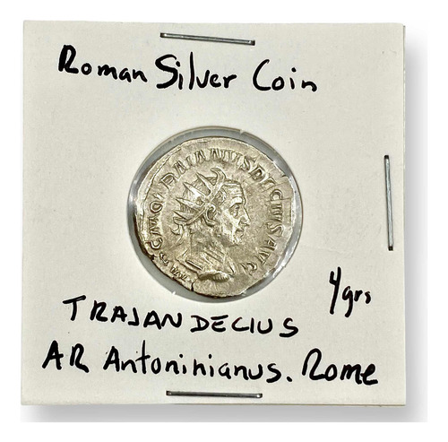 Moneda Plata Romana Trajan Decius Ar Antoninianus 249-251 Dc (Usado)