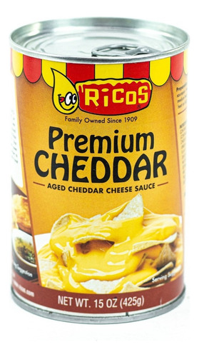 Queso Chedar Para Nachos Marca Ricos, 425 Gr Importado