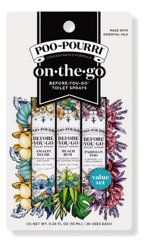 Poo-pourri Ambientador De Baño Pack 3 Spray 10ml Wanderlust
