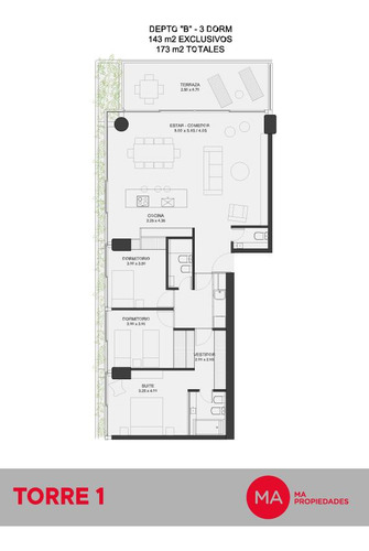 Departamento 2 Dormitorios, Amenities - Av. Rivadavia 2500, Costavía - Pichincha Rosario | Venta