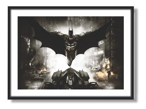 Quadro Batman 50x30 Cm C/ Moldura E Vidro
