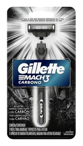 Aparelho De Barbear Gillette Mach3 Carbono 1 Unidade