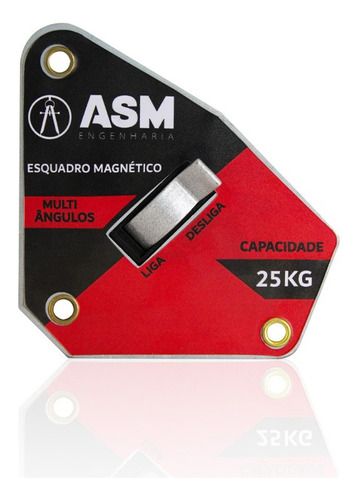 Esquadro Magnético Multi-ângulos Com Interruptor 25kg