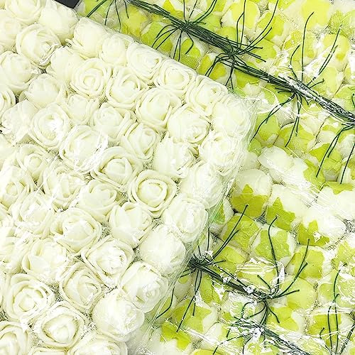 144 Piezas De Mini Cabezas De Flores De Rosas Artificiales