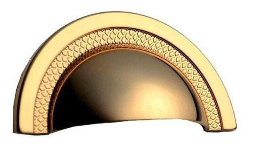 Puxador De Gaveta Concha Sobrepor Zen Shell - Gold - 48mm