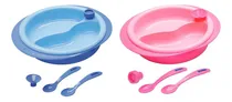 Comprar Plato térmico infantil para bebés con ventosa y separador, color rosa