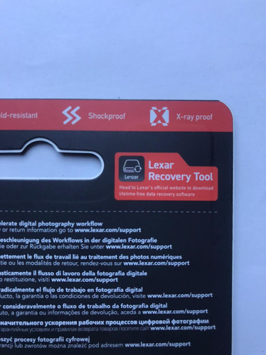 Memoria Sd Uhs-ii Lexar Profesional 128gb V60 Recovery Tool