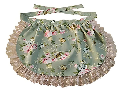 Delantal De Cintura De Moda Crb Con Bolsillo De Algodon Com