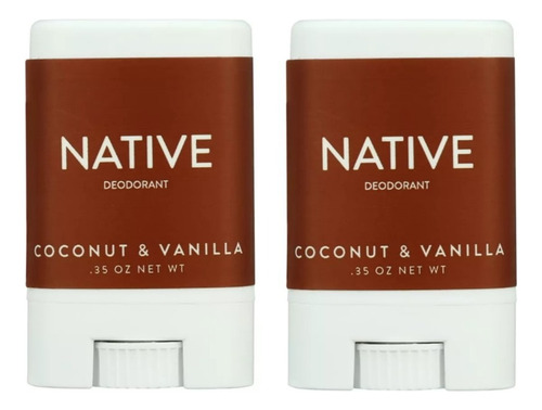 2 Pack Desodorantes Native Coconut Vanilla De Viaje 0.35 Oz