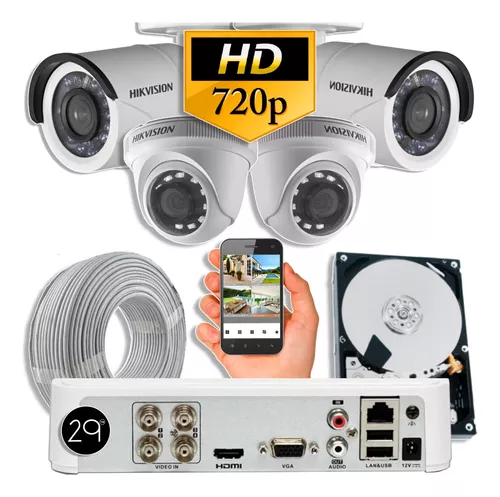 Kits de cámaras Full HD con disco duro listo para instalar al mejor precio
