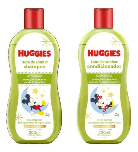  Kit Shampoo+condicionador Huggies 200ml Camomila