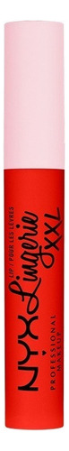 Labial NYX Professional Makeup Lip Lingerie XXL Lingerie XXL color on fuego mate