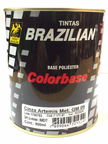 Pintura Base Poliester Cinza Artemis X 900ml General Motors