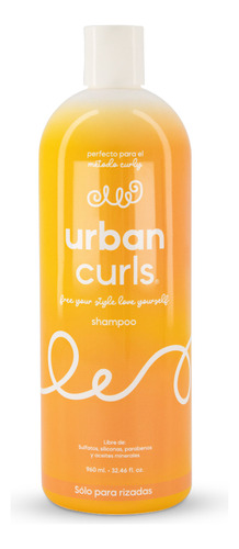  Shampoo Sin Sal Para Cabello Rizado Urban Curls 960 Ml