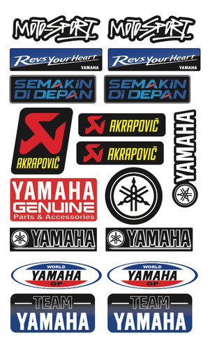 Yamaha Set De Calcomanias Kit Planilla P/ Personalizar 03ym