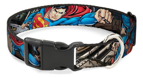 Collar De Perro Clip De Plástico Superman Metropolis Face Of