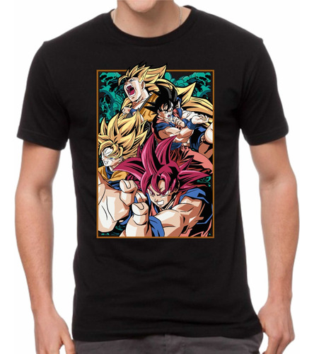 Franelas Anime Goku Vegeta Freezer Dragon Ballz 100%algodon 