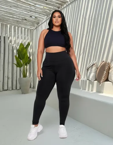 Legging Modeladora Plus Size Fitness Em Suplex G1 Ao G4 | MercadoLivre