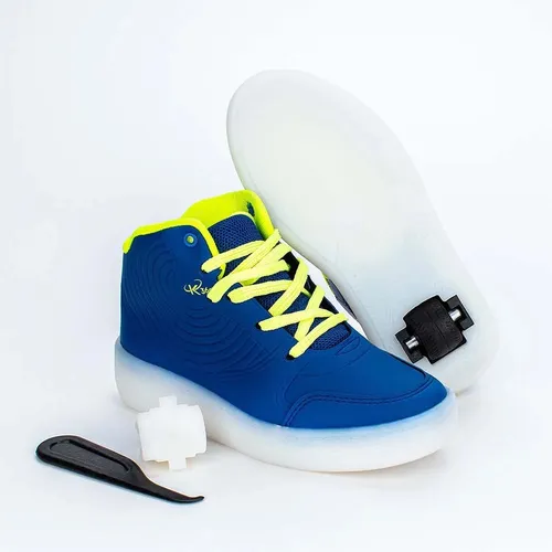 Tenis infantil com sales led e rodinha