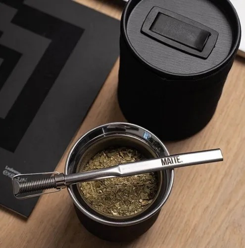 Imagen 9 de 9 de Mate Acero Inoxidable + Bombilla + Yerbero Lata + Packaging