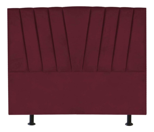 Cabeceira Estofada Cama Queen 160 Cm Bélgica A01 Suede Bordô