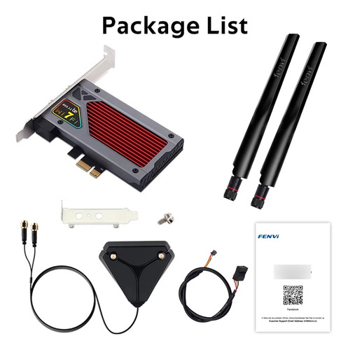 Tarjeta De Red Fenvi Be8800rgb 8774mbps Wifi 7 2,4g/5g/6ghz
