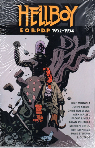 Hellboy E O B.p.d.p. 1952 - 1954 - 444 Páginas Em Português - Editora Mythos - Formato 17 X 26 - Capa Mole - 2022 - Bonellihq Cx16