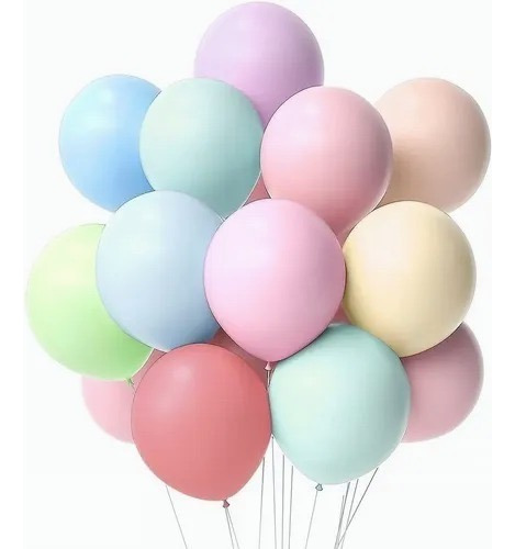 100 Globos Latex Colores Pastel Macarron 10 