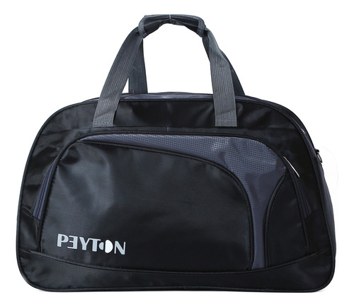 Bolso Peyton Amplio Deportivo Cierres Reforzado Gym Viajes Color Negro 8224