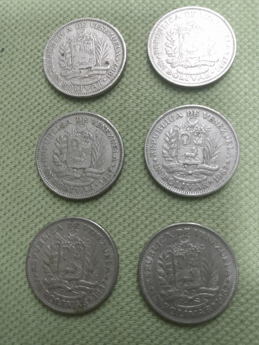 Imperdible... 6 Monedas Bs. 1 De 1967