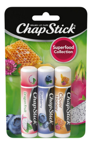 Chapstick Superfood Collection Dragon Fruit Blueberry Tréb.