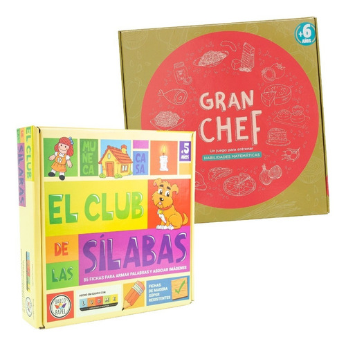 Juego De Mesa Familiar Combo El Club De La Silabas Gran Chef