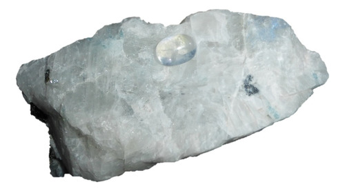 Mineral De Colección Piedra Luna En Bruto Y Pulida