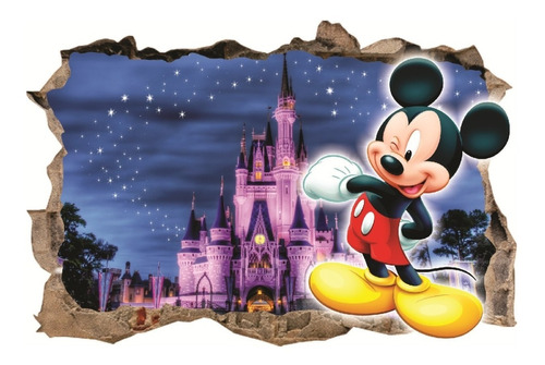 Vinilos Efecto Hueco 3d Mickey Mouse - Cali - 1m X 60cm  