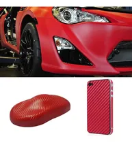 Comprar Vinilo Fibra De Carbono Rojo Moldeable Texturado (1m X 1m)