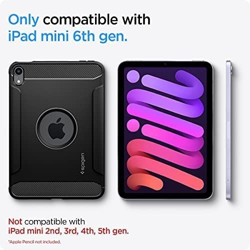Imagen 2 de 7 de Funda Spigen Rugged Armor Para iPad Mini 6 Negro