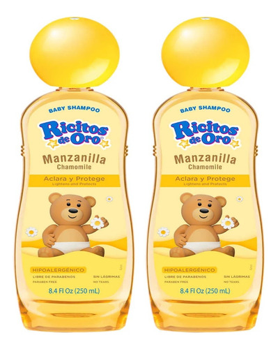 2 Shampoo Ricitos De Oro Manzanilla 250ml