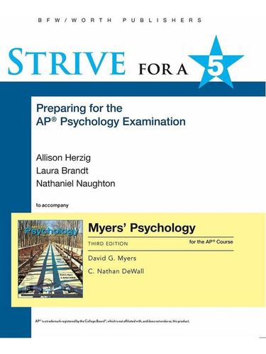 Libro Strive For A 5: Preparing For The Ap* Psychology Exa