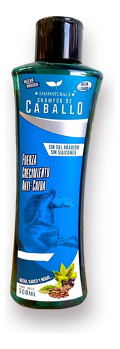 Shampoo Cola Caballo Neem Sauco Nogal 500ml Natural Sin Sal