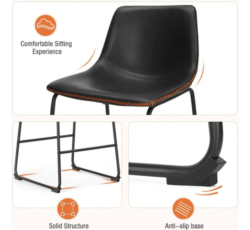2 Piezas Banco Silla Barra Desayunador Comedor Bar Vanlig®